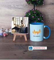 Arkeolog Fotoğraflı Dekoratif Taş, Kupa Bardak Beyaz Hediye (Model 4)
