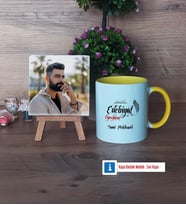 Edebiyat Öğretmeni Fotoğraflı Dekoratif Taş, Kupa Bardak Beyaz Hediye Öğretmenler Günü Hediyesi (Model 7)