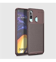 Galaxy A20S Elde Kaymayan Kamera Korumalı Kaliteli Kılıf (Kahverengi)