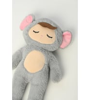 Peluş Uyuyan Bebek Serisi Uyku Arkadaşı 45 CM (Gri)