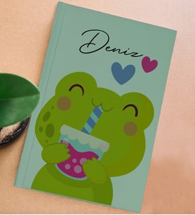 BK Gift Kişiye Özel İsimli Sert Kapaklı Su Yeşili Defter, Arkadaşa Hediye, Yeni İş Hediyesi, Anı Defteri, Doğum Günü Hediyesi (Model 6)