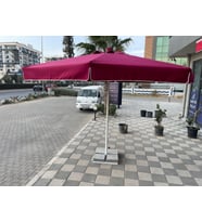 Havalandırmalı 4m2 Kamp Bahçe Plaj Teras Cafe Restorant Semşiye (Ayak Hariç ) (Bordo)
