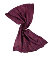 Yün Desenli Şal (Bordo)