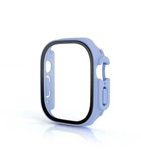 Apple Watch Ultra 49mm Kasa ve Ekran Koruyucu Zore Watch Gard 19 (Açık Mavi)