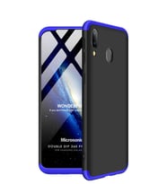 Microsonic Samsung Galaxy M10s Kılıf Double Dip 360 Protective (Siyah-Mavi)