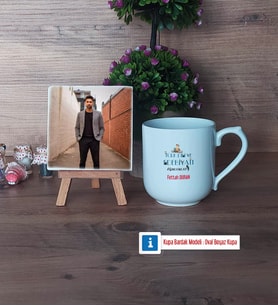 Erkek Türk Dili ve Edebiyatı Öğretmenine Hediye Fotoğraflı Dekoratif Taş, Kupa Bardak Beyaz Hediye (Model 5)