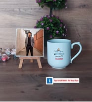 Erkek Türk Dili ve Edebiyatı Öğretmenine Hediye Fotoğraflı Dekoratif Taş, Kupa Bardak Beyaz Hediye (Model 5)