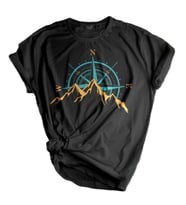 Genıus Store Unisex Baskılı Tişört Outdoor Baskılı T-shirt (Siyah)
