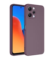 Xiaomi Redmi 12 Kılıf Kamera Korumalı iÇi Süet Dokulu Lansman Tipi Silikon (Koyu Mor)
