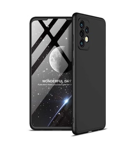 Samsung Galaxy A72 Kılıf 3 Parça Slim Sert Silikon Kapak AYS (Siyah)