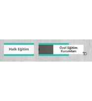 Okullara Özel Kampanya Değiştirilebilir Okul Sınıf Kapı İsimliği (Yeşil)