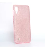 Samsung Galaxy M10 Kılıf Simli Parlak Shining Kapak (Rose)
