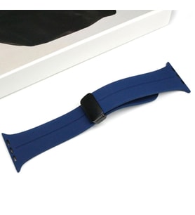 Ally Apple Watch 7-8 41mm 6-5-4 40mm Manyetik Uçlu Silikon Kayış Kordon 3-2-1 38mm (Lacivert)