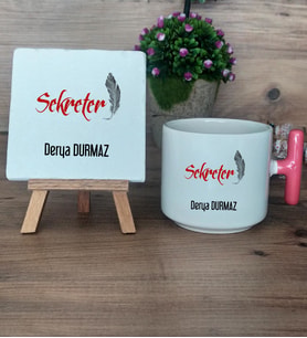 Kişiye Özel Sekreter Hediye Seti Kupa Bardak T Kulplu ve Dekoratif Taş Sekretere Hediye (Model 4)