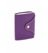 Kredi Kartlık 20 Kart Kapasiteli Dikey Credit Card Holder Rainbow Vegan 7,5x9,7 cm (Lila)