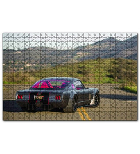 Cakapuzzle Ford Mustang Fastback Arka Görünüş Puzzle Yapboz MDF (Ahşap) (255 Parça)