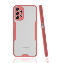 Galaxy A13 4G Kılıf Parfe Kenarları Pastel Renk Silikon Kılıf (Pembe)