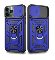 Apple iPhone 11 Pro Uyumlu Kızaklı Kamera Korumalı Tank Kılıf (Mavi)