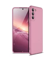 Samsung Galaxy S21 Plus Kılıf 3 Parça Slim Sert Silikon Kapak AYS (Rose)