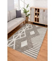 Dijital Kaymaz Taban Yıkanabilir Renkli Salon Halısı Mutfak Halısı Yolluk ND-SM-21 (Kahverengi)