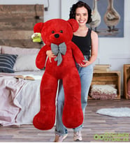 140 Cm Sevimli Pelüş Ayıcık (Kırmızı)