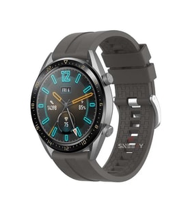 Samsung Gear S3 Frontier R760 – S3 Classic R770 22mm Uyumlu NovaGT Supreme Silikon Kordon (Koyu Gri)