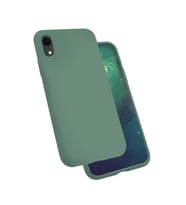 iPhone XR Kılıf Kadife İç Yüzey Wireless Destekli Silk Silikon (Yeşil)