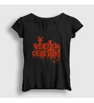 Presmono Kadın Beyaz Logo Perverted Ceremony T-Shirt 428249tt (Siyah)