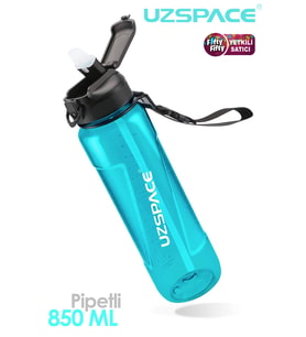 Uzspace FiftyFifty PİPETLİ 850ml Tritan Su Matarası