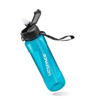 Uzspace FiftyFifty PİPETLİ 850ml Tritan Su Matarası (Turkuaz)
