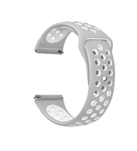Huawei GT2 46mm KRD-02 Suya Dayanıklı Delikli Renkli Silikon Kordon (Gri)