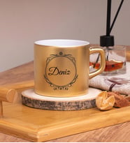Kişiye Özel Tasarımlı Renkli Nescafe Fincanları & Model No CS-962 (Altın)