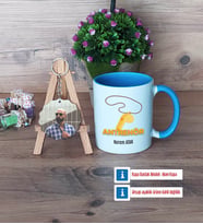 Antrenör Kupa Bardak Beyaz ve Fotoğraflı Ahşap Anahtarlık Hediye (Model 4)