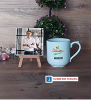 Ziraat Mühendisi Fotoğraflı Dekoratif Taş, Kupa Bardak Beyaz Hediye (Model 5)