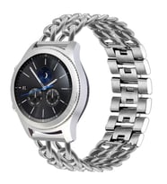 ​​Amazfit Pace GTR 2 2E Lite 47mm Kordon Cowboy Zincir Metal Kordon 17 (Gümüş)