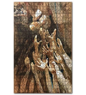 Cakapuzzle Göğe Uzanan Eller Puzzle Yapboz MDF (Ahşap) (255 Parça)