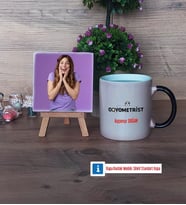 Odyometrist Fotoğraflı Dekoratif Taş, Kupa Bardak Beyaz Hediye (Model 9)
