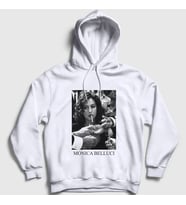 Presmono Unisex Beyaz Smoke Monica Belluci Kapüşonlu Sweatshirt 412250tt (Beyaz)