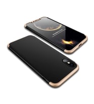 Apple iPhone X Kılıf Zore Ays Full Koruma Kılıf (Gold)
