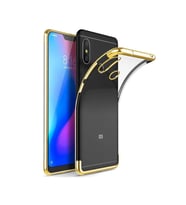 Xiaomi Redmi Note 5 Pro Köşeleri Renkli Şeffaf Kılıf (Gold)
