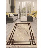 Dijital Kaymaz Taban Yıkanabilir Modern Renkli Salon Halısı Mutfak Halısı Yolluk ND-HT-1084 (Kahverengi)
