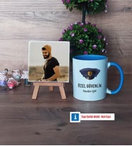 Özel Güvenlik Görevlisi Fotoğraflı Dekoratif Taş, Kupa Bardak Beyaz Hediye (Model 4)