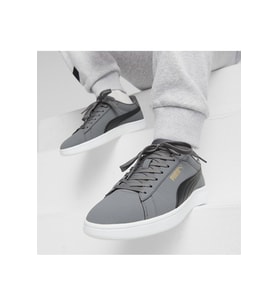 Puma Smash 3.0 Buck Kadın Sneaker Spor Ayakkabı (Gri - Siyah)