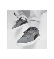 Puma Smash 3.0 Buck Kadın Sneaker Spor Ayakkabı (Gri - Siyah)
