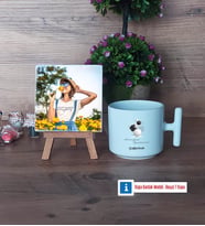 Geometri Öğretmeni Fotoğraflı Dekoratif Taş, Kupa Bardak Beyaz Hediye (Model 12)