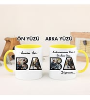 Kişiye Özel Kahraman Baba Kupa Bardağı (Sarı)