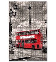 Cakapuzzle Lonra Sembolü Çift Katlı Otobüs Görseli Puzzle Yapboz MDF (Ahşap) (255 Parça)