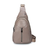 KANGAROO KINGDOM Hakiki Deri Siyah Erkek Sırt Çantası 1012-S (Vizon)