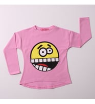 Toontoy Kız Çocuk Sweatshirt Smile Baskılı (Pembe)