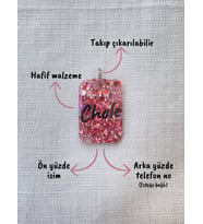 Dikdörtgen Şeklinde Kedi/ Köpek- İsimliği/ Künyesi (Rose)